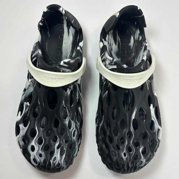 Merrell Men Sz 6.5 Hydro Moc Water Shoes Slip On Sandals Black White Swirl Camo - Picture 3 of 7